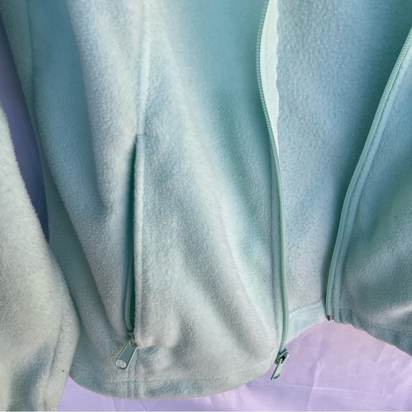 COLUMBIA FLEECE ZIPPER JACKET MINT GREEN SIZE S - Picture 4 of 6